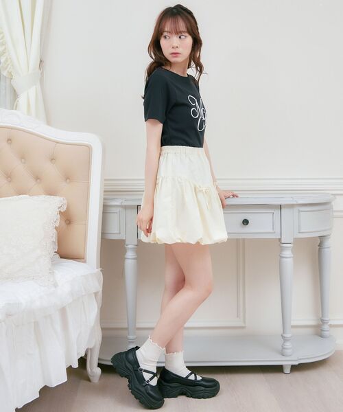 ems excite(エムズエキサイト)の「ハートロゴ刺繍TEE(Tシャツ/カットソー・レディース・ブラック/レッド/オフホワイト・FREE)」の13枚目の写真