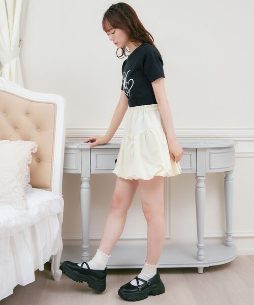 ems excite(エムズエキサイト)の「ハートロゴ刺繍TEE(Tシャツ/カットソー・レディース・ブラック/レッド/オフホワイト・FREE)」の14枚目の写真