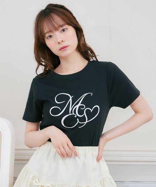 ems excite(エムズエキサイト)の「ハートロゴ刺繍TEE(Tシャツ/カットソー・レディース・ブラック/レッド/オフホワイト・FREE)」の16枚目の写真