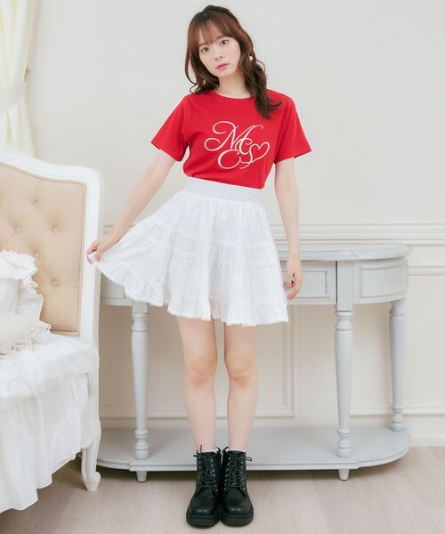 ems excite(エムズエキサイト)の「ハートロゴ刺繍TEE(Tシャツ/カットソー・レディース・ブラック/レッド/オフホワイト・FREE)」の20枚目の写真