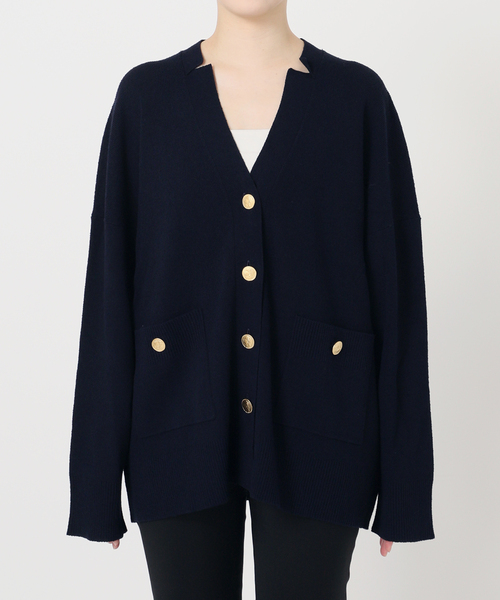 セール】ゴールドポイントブークレーニットカーディガン（カーディガン  