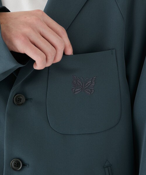 Needles（ニードルス）の「【Needles/ニードルズ】STUDIOUS別注Raglan Jacket（テーラードジャケット・メンズ・ダークグレー/ブラック・M/S/XS）」の9枚目の写真