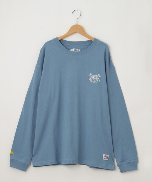 &Bridge(アンドブリッジ)の「SALTS(ソルツ) バックプリントロンT【SALE/カジュアル/デイリー/トレンド/ストリート/ユニセックス】(Tシャツ/カットソー・メンズ・ホワイト/ライトブルー・02/03)」の1枚目の写真