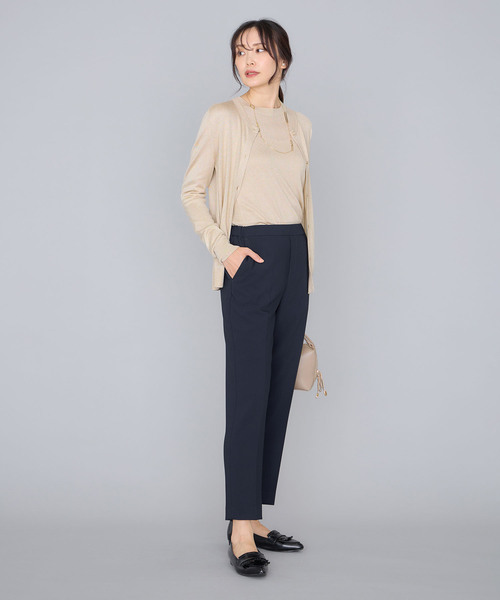 A/C DESIGN BY ALPHA CUBIC(エーシーデザインバイアルファキュービック)の「【美モーション】テーパードパンツ(スラックス・レディース・ブラック/チャコールグレー/ネイビー/モカ・61/64/67)」の16枚目の写真