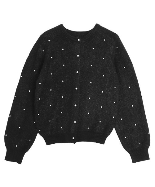 Pierrot（ピエロ）の「ドット刺繍シャギーカーディガン（カーディガン