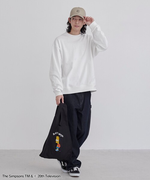 coen（コーエン）の「THE SIMPSONS /ROCK STANLEY（ロックスタンレー）別注エコバッグ（エコバッグ/サブバッグ・メンズ・ブラック/その他1/その他2/ダークグレー・FREE）」の7枚目の写真