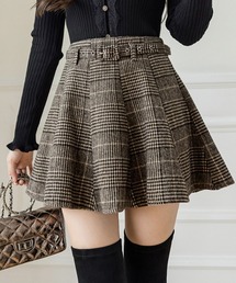 グレンチェック柄ミニスカート