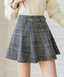 グレンチェック柄ミニスカート