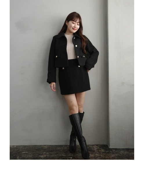 Herlipto Boucle Jacket M ブラック 【公式通販】