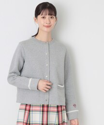 【洗える】吊り裏毛クルーネックカーディガン