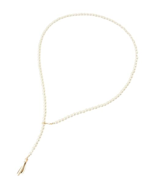 earth music&ecology(アースミュージックアンドエコロジー)の「リボンモチーフパールロングネックレス(ネックレス・レディース・ゴールド/シルバー・FREE)」の7枚目の写真