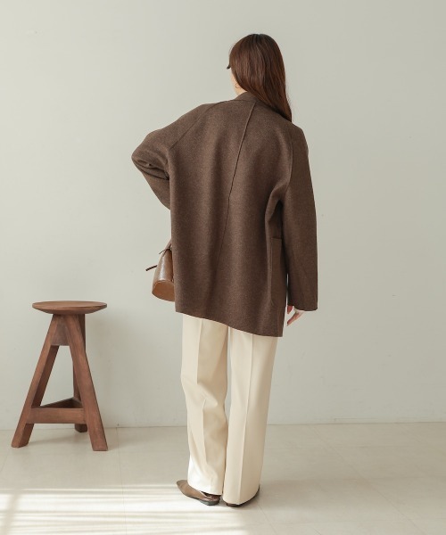 Bab（バブ）の「ウールライクテーラードジャケット（テーラードジャケット・レディース・ブラウン/ベージュ・M）」の17枚目の写真