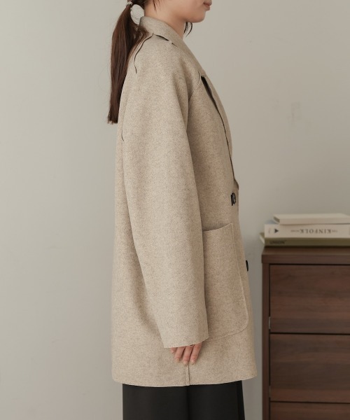 Bab（バブ）の「ウールライクテーラードジャケット（テーラードジャケット・レディース・ブラウン/ベージュ・M）」の22枚目の写真