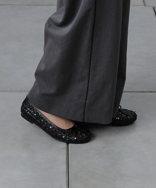 COLONY 2139（コロニートゥーワンスリーナイン）の「ラウンドトゥフラットシューズ（バレエシューズ・レディース・ブラック系その他/ブラック/シルバー・LARGE/MEDIUM）」の18枚目の写真