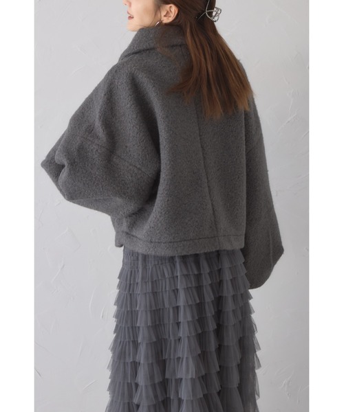 &. NOSTALGIA(アンドドットノスタルジア)の「【ZOZO限定】シープボアショートジャケット(その他アウター・レディース・グレイッシュベージュ/アイボリー/ダークグレー・M)」の5枚目の写真