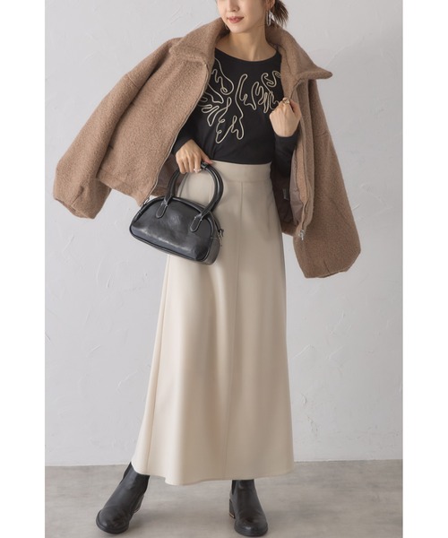 &. NOSTALGIA(アンドドットノスタルジア)の「【ZOZO限定】シープボアショートジャケット(その他アウター・レディース・グレイッシュベージュ/アイボリー/ダークグレー・M)」の11枚目の写真