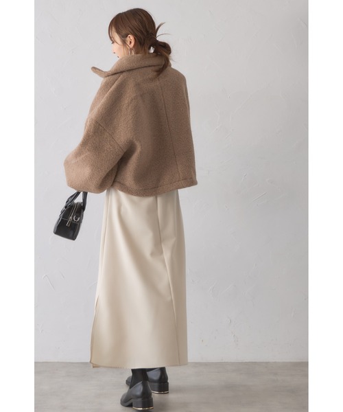 &. NOSTALGIA(アンドドットノスタルジア)の「【ZOZO限定】シープボアショートジャケット(その他アウター・レディース・グレイッシュベージュ/アイボリー/ダークグレー・M)」の17枚目の写真