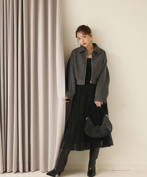 fifth(フィフス)の「インナープリーツチュールスカート(スカート・レディース・ブラウン/ブラック/アイボリー・M)」の1枚目の写真