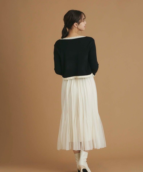 fifth(フィフス)の「インナープリーツチュールスカート(スカート・レディース・ブラウン/ブラック/アイボリー・M)」の10枚目の写真