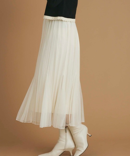 fifth(フィフス)の「インナープリーツチュールスカート(スカート・レディース・ブラウン/ブラック/アイボリー・M)」の8枚目の写真