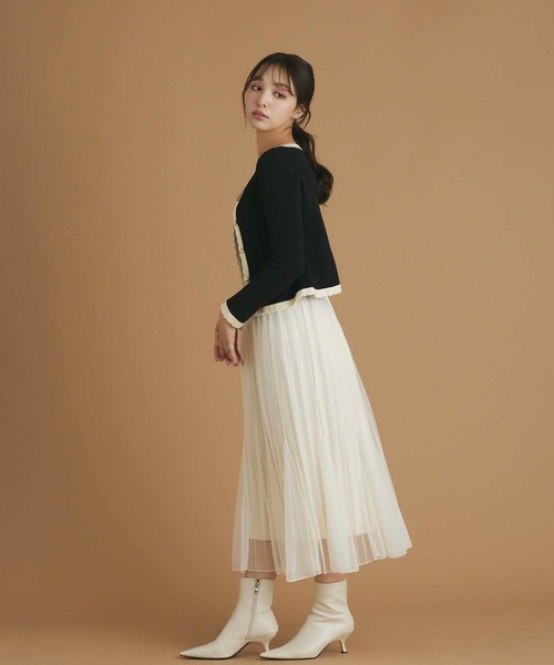 fifth(フィフス)の「インナープリーツチュールスカート(スカート・レディース・ブラウン/ブラック/アイボリー・M)」の12枚目の写真