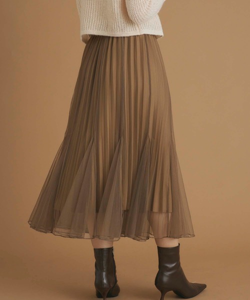 fifth(フィフス)の「インナープリーツチュールスカート(スカート・レディース・ブラウン/ブラック/アイボリー・M)」の14枚目の写真