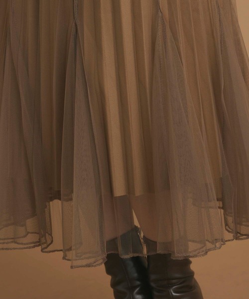 fifth(フィフス)の「インナープリーツチュールスカート(スカート・レディース・ブラウン/ブラック/アイボリー・M)」の16枚目の写真