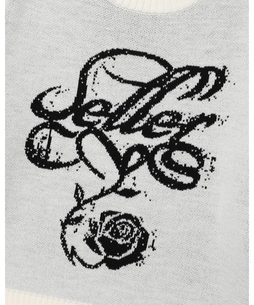 Cavish（カビシ）の「CAVISH／クラシックローズニット（ニット/セーター・レディース・チャコール/アイボリー・FREE）」の12枚目の写真