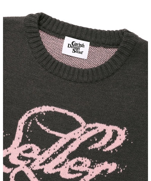 Cavish（カビシ）の「CAVISH／クラシックローズニット（ニット/セーター・レディース・チャコール/アイボリー・FREE）」の8枚目の写真