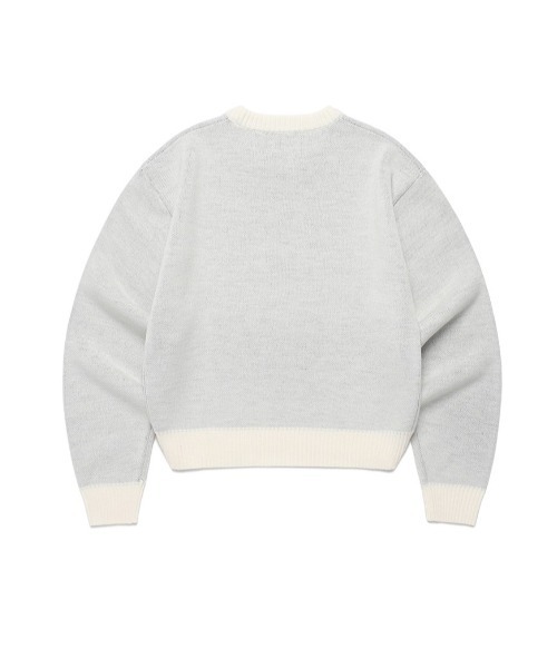 Cavish（カビシ）の「CAVISH／クラシックローズニット（ニット/セーター・レディース・チャコール/アイボリー・FREE）」の3枚目の写真