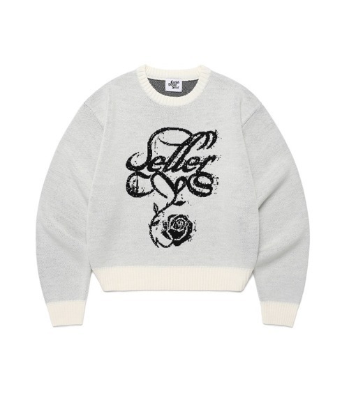 Cavish（カビシ）の「CAVISH／クラシックローズニット（ニット/セーター・レディース・チャコール/アイボリー・FREE）」の19枚目の写真