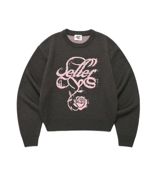 Cavish（カビシ）の「CAVISH／クラシックローズニット（ニット/セーター・レディース・チャコール/アイボリー・FREE）」の17枚目の写真