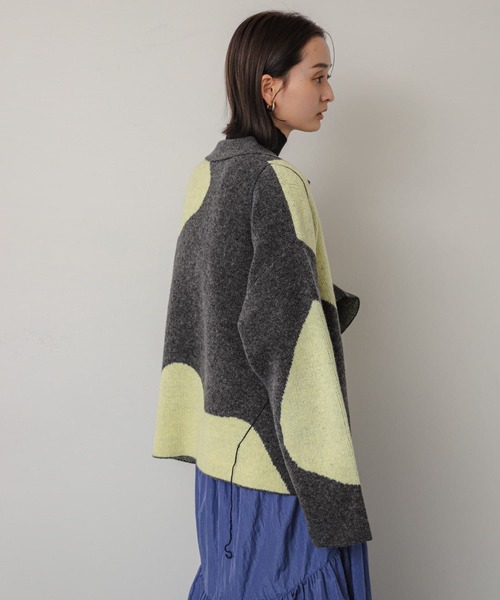 SENSE OF PLACE by URBAN RESEARCH（センスオブプレイスバイアーバンリサーチ）の「ニュアンスパターンステッチカーディガン（カーディガン/ボレロ・レディース・ブルー系その他/ホワイト系その他/グレー系その他・ONE）」の13枚目の写真