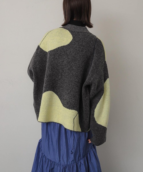 SENSE OF PLACE by URBAN RESEARCH（センスオブプレイスバイアーバンリサーチ）の「ニュアンスパターンステッチカーディガン（カーディガン/ボレロ・レディース・ブルー系その他/ホワイト系その他/グレー系その他・ONE）」の14枚目の写真