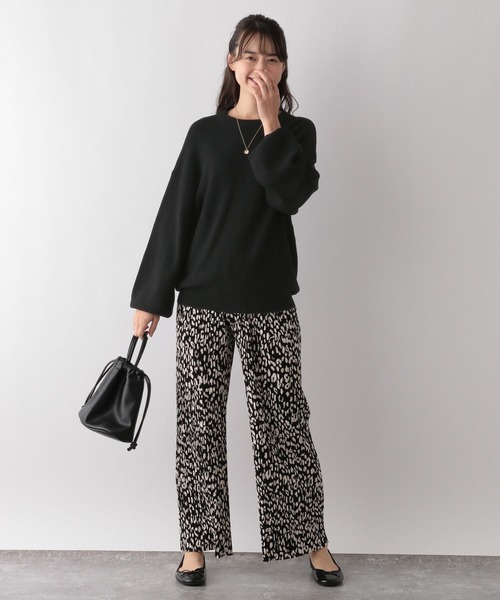 GLOBAL WORK Smile Seed Store（グローバルワーク スマイルシードストア）の「なめらかアゼ編みボトルネックプルオーバー/116036（ニット/セーター・レディース・ベージュ/イエロー/アイボリー/ブラック/杢グレー/ブルー/レッド/グレー・SMALL/LARGE/MEDIUM/X-LARGE）」の11枚目の写真