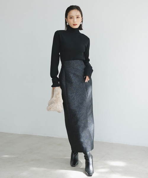 セール】ニュアンスモチーフジャガードスカート（スカート）｜anuans  