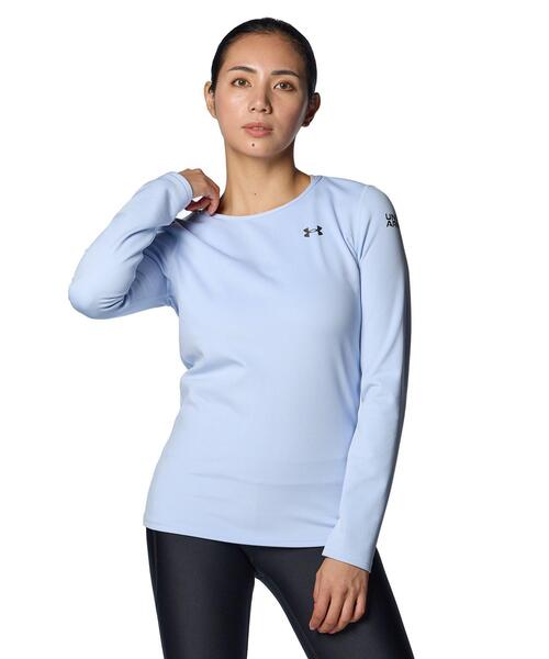 【セール】UAコールドギア プロ ロングスリーブ クルーネック シャツ(トレーニング/レディース)(Tシャツ/カットソー)|UNDER ARMOUR(アンダーアーマー)