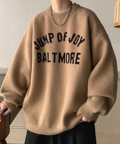 MGV(エムジーヴィー)の「フロントロゴデザインニット(ニット/セーター・メンズ・ベージュ/ブラック・X-LARGE/LARGE/MEDIUM)」の9枚目の写真