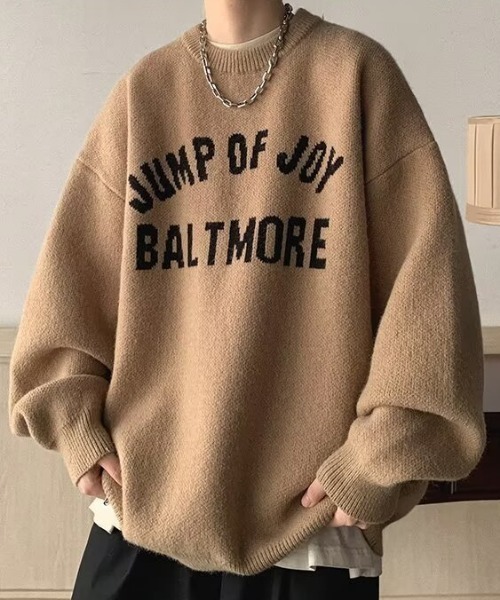 MGV(エムジーヴィー)の「フロントロゴデザインニット(ニット/セーター・メンズ・ベージュ/ブラック・X-LARGE/LARGE/MEDIUM)」の8枚目の写真
