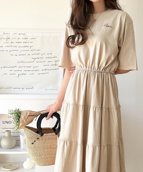 セール】毎日着たい、大人カジュアルの正解。綿100%胸刺繍ドロスト