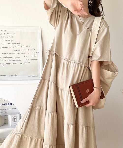 セール】毎日着たい、大人カジュアルの正解。綿100%胸刺繍ドロスト