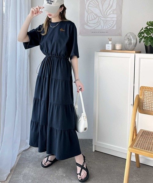 セール】毎日着たい、大人カジュアルの正解。綿100%胸刺繍ドロスト