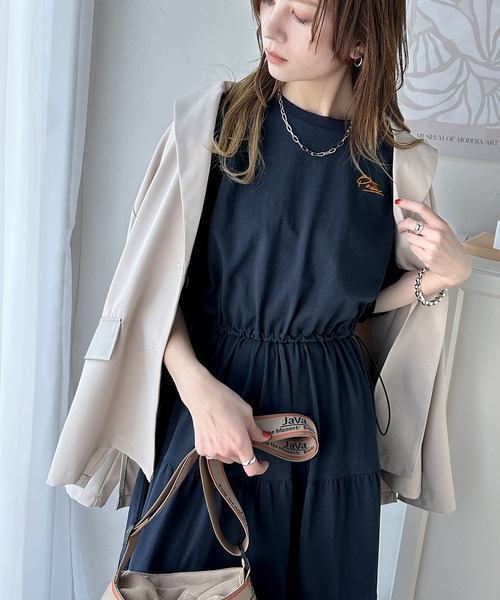 RED VALENTINO ネイビー ティアードワンピース RED VALENTINO(レッドヴァレンティノ) ワンピース