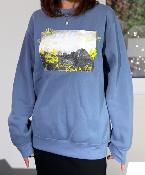 Candlestick(キャンドルスティック)の「選べる ワンポイント 刺繍 ロゴ スウェット トレーナー カットソー(スウェット・レディース・ホワイト系4/ブラック系3/ピンク/モカ/スミクロ/ネイビー/杢グレー/ダークグリーン/ホワイト系3/ブラック系4/サックスブルー/ブラウン系2/ブラック系/ブラック系2/パープル系/パープル/ブラック/ホワイト系/ホワイト系2/ブラウン系・M/L/LL)」の1枚目の写真