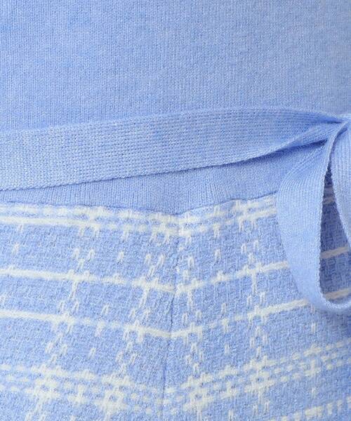 ITS'DEMO（イッツデモ）の「◆【手洗い可】ツイード調ニットワンピ（ワンピース・レディース・サックスブルー/ベージュ/ブラック・00）」の7枚目の写真