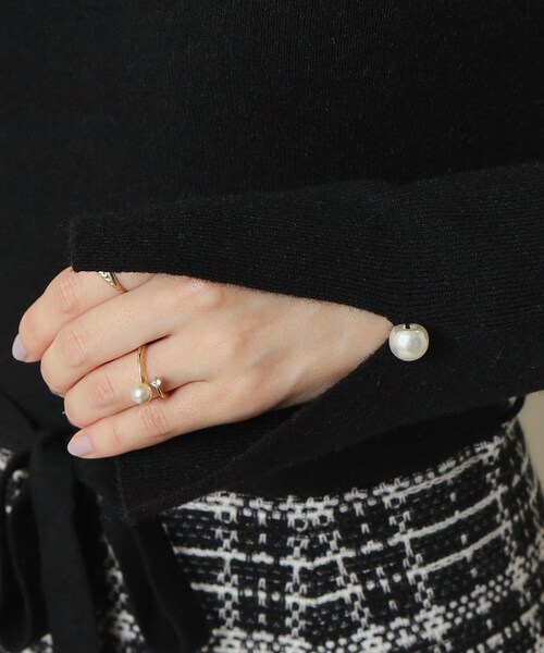 ITS'DEMO（イッツデモ）の「◆【手洗い可】ツイード調ニットワンピ（ワンピース・レディース・サックスブルー/ベージュ/ブラック・00）」の13枚目の写真