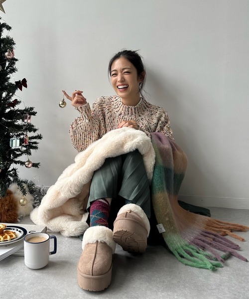 AS KNOW AS plus(アズノゥアズプラス)の「◇カラフルネップ ハイネックニットプルオーバー(ニット/セーター・レディース・ライトベージュ/ライトグレー/ネイビー/ミント・FREE)」の20枚目の写真