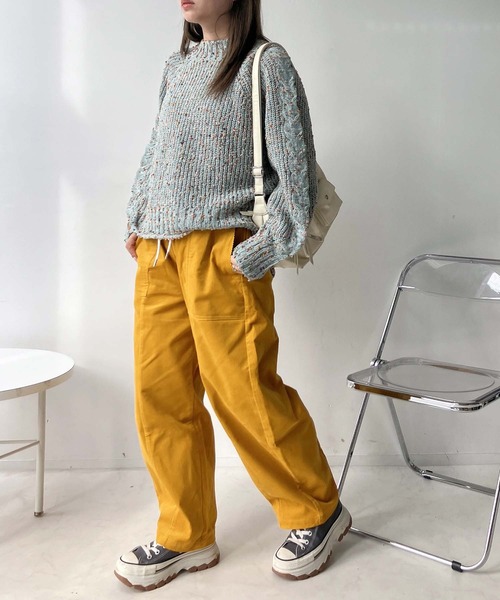 AS KNOW AS plus(アズノゥアズプラス)の「◇カラフルネップ ハイネックニットプルオーバー(ニット/セーター・レディース・ライトベージュ/ライトグレー/ネイビー/ミント・FREE)」の12枚目の写真