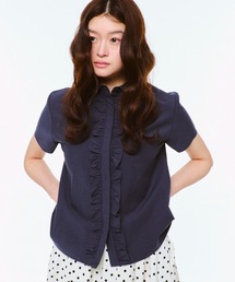 FEKETE | ROUND COLLAR FRILL SHIRT / ラウンドカラーフリルシャツ(シャツ/ブラウス)