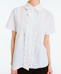 美品/FEKETE/フェケテ/半袖/ブラウス/ギャザータイトシャツ/チェック/L FEKETE（フェケテ）の「GATHER FEMININE TIGHT SHIRT / ギャザー